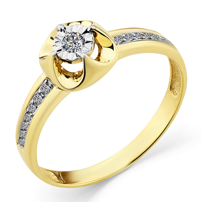 Кольцо, золото, бриллиант, 1-508356-00-00